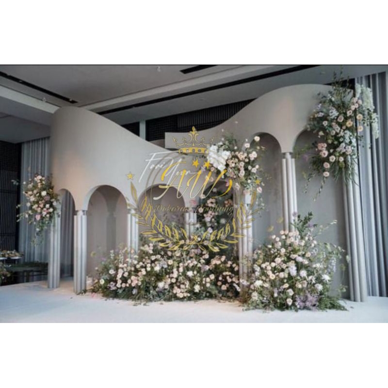 fullset dekorasi terbaru, pelaminan terbaru, gebyok dekorasi, backdrop terbaru, dekorasi triplek, pe