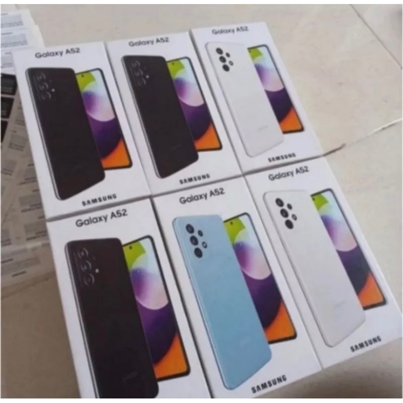 

dus box Samsung A52 ready semua warna free request sticker