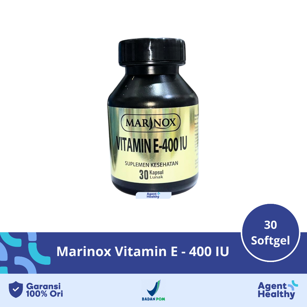 Marinox Vitamin E-400 IU isi 30 Softgels - Kesehatan Kulit