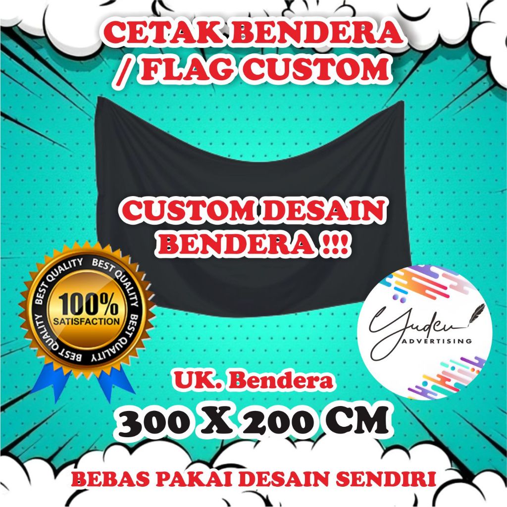 Bendera Custom Uk 300x200 CM kualitas terjamin