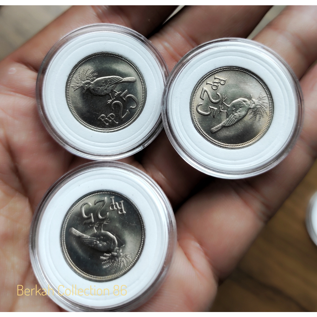 25 Rupiah Burung Emprit Tahun 1971 LUSTER Bersih Asli