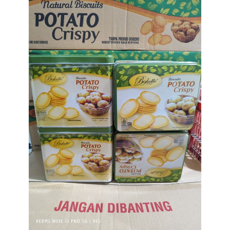 

BISKOTO POTATO CRISPY KALENG 400GR