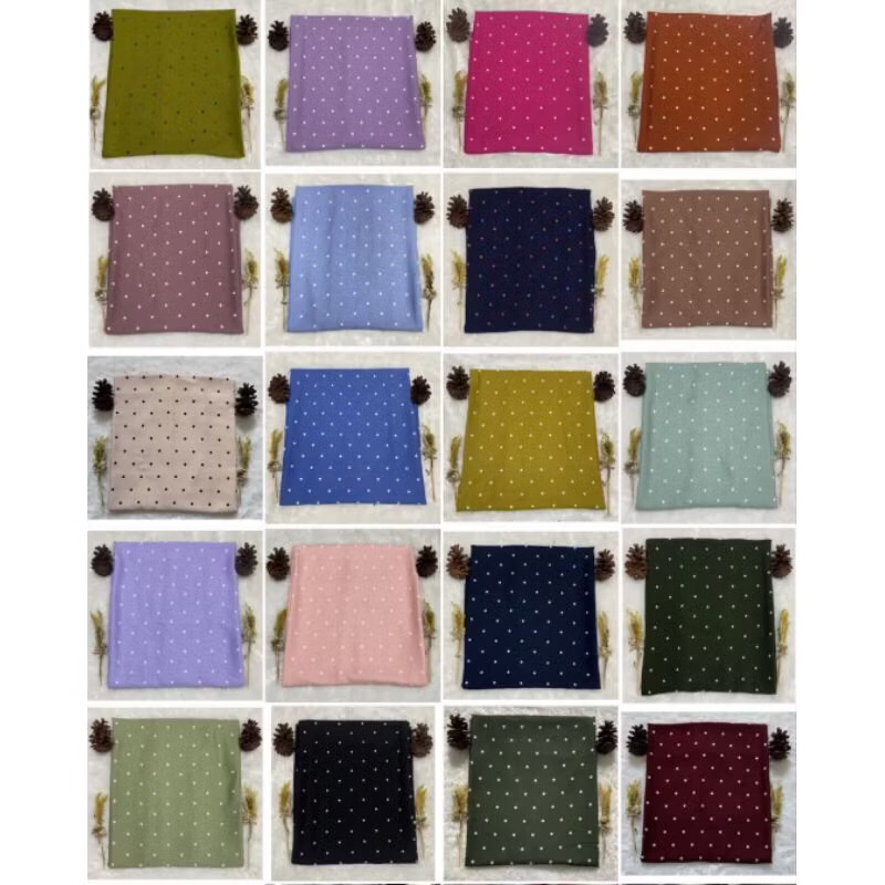 kain katun rayon viscose premium motif polkadot terbaru