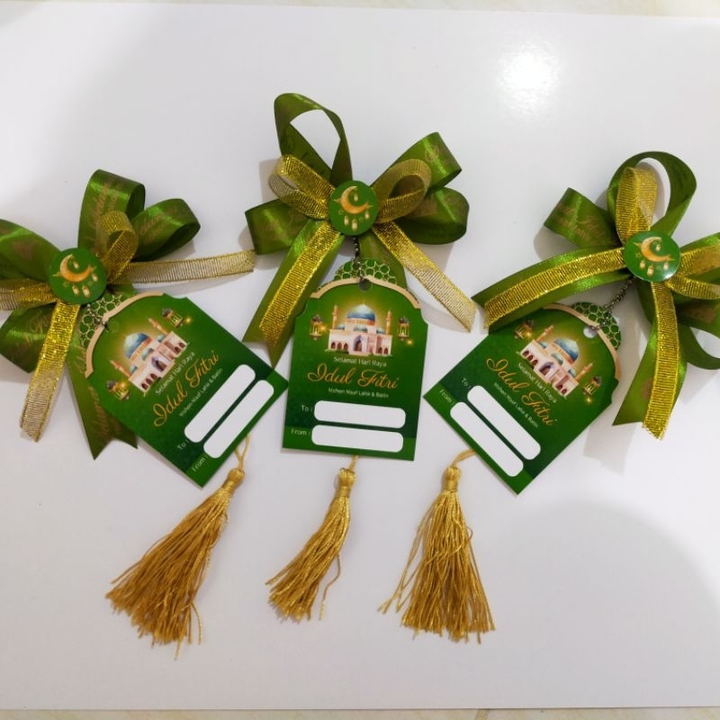 

Pita lebaran Pita idulfitri hangtag idul fitri pita custom double