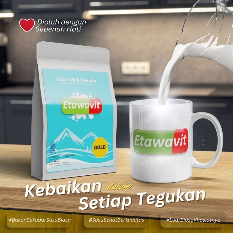 

Susu Kambing Etawa Bubuk Etawavit Rasa Original isi 500gram Bermanfaat Untuk Tubuh