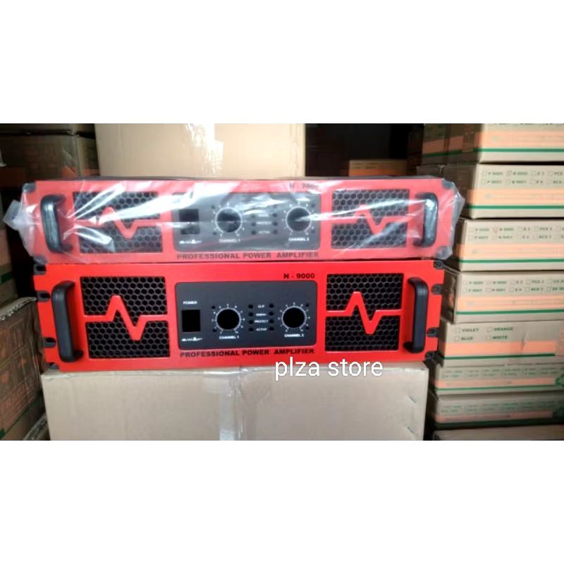 Bok power amplifier N9000/N7000 Merah 2chanel bahan plat tebal box power N9000 3U 2chanel N7000 2U 2