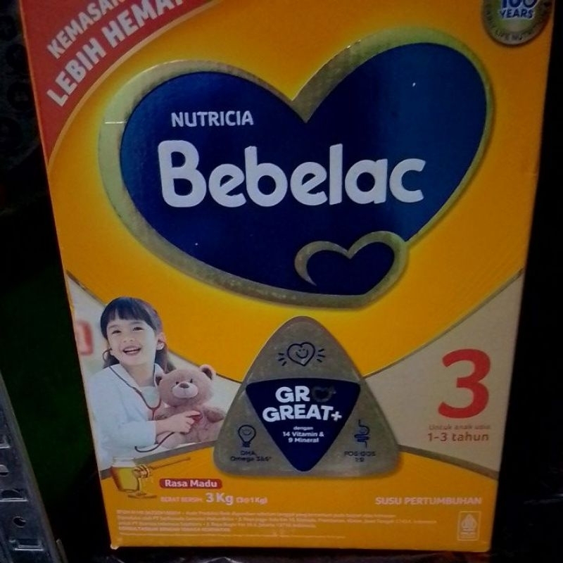 

Nutricia Bebelac Rasa Madu 3 Kg expired April 2026
