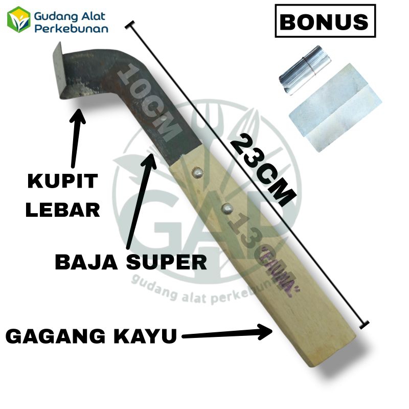 PISAU SADAP KARET FAUNA BAHAN BAJA KUALITAS TERBAIK ORIGINAL