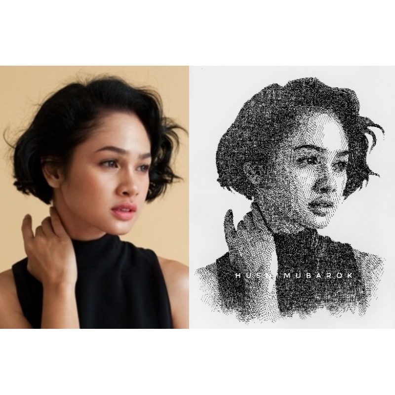 

Sketsa wajah realis Gambar wajah realis CROSS HATCHING di kertas A3