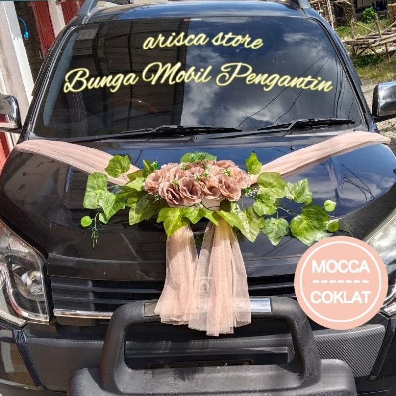 Bunga Mobil Pengantin (Ready Stok) - Hiasan Mobil Pengantin - Pita Mobil Pengantin / Dekorasi Dekor