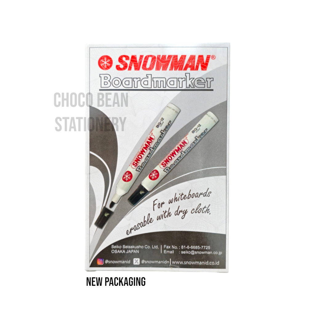 

[ 1 Lusin ] Spidol Papan Tulis Snowman BG12 / Snowman Whiteboard Marker BG-12