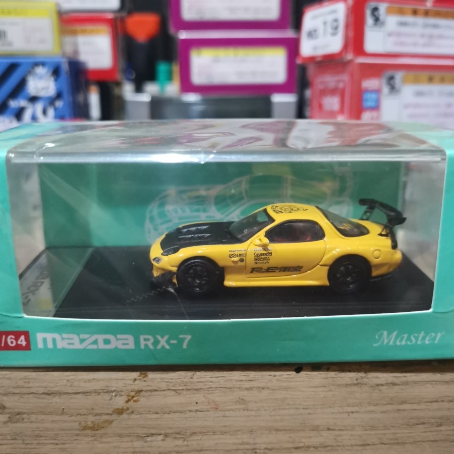 Master 1 64 Mazda RX7 RE Amemiya Kuning Yellow RX 7