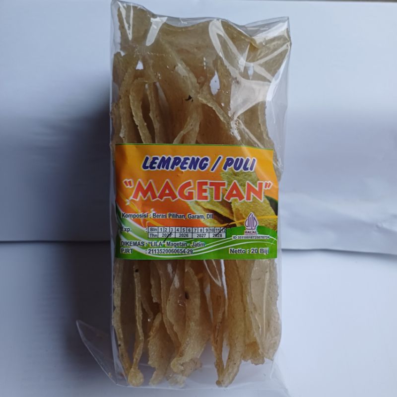 Kerupuk puli, Kerupuk puli mentah, krupuk puli, lempeng mentah