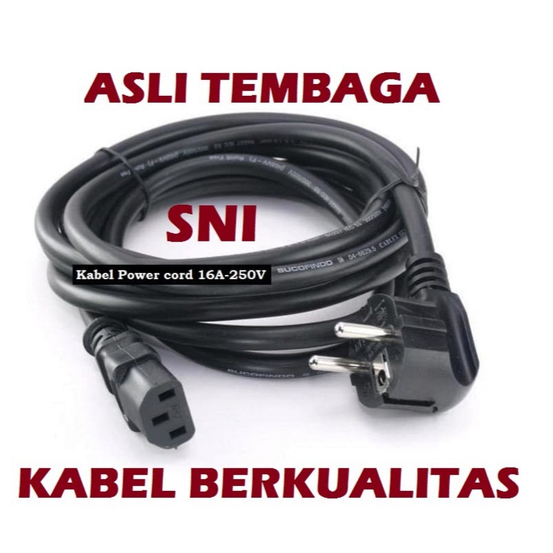 Kabel Power Komputer PC CPU Laptop Printer Adaptor Speaker Portable Kabel Ujung Lubang 3 Universal