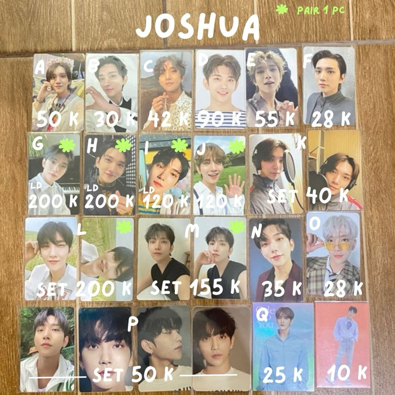 PC JOSHUA SEVENTEEN OFFICIAL PHOTOCARD ATTACCA LUCKY DRAW LD HENGGARE FTS HEAVEN DICON SEMICOLON