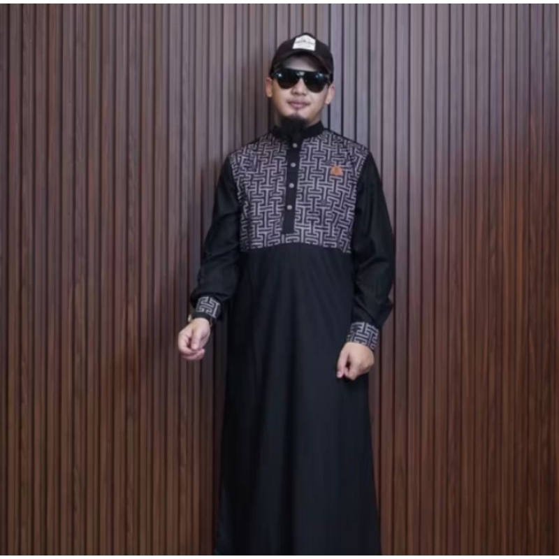 Jubah Couple Premium - gamis batik Al amwa - jubah batik Al amwa - gamis Koko - kurta Al amwa - juba