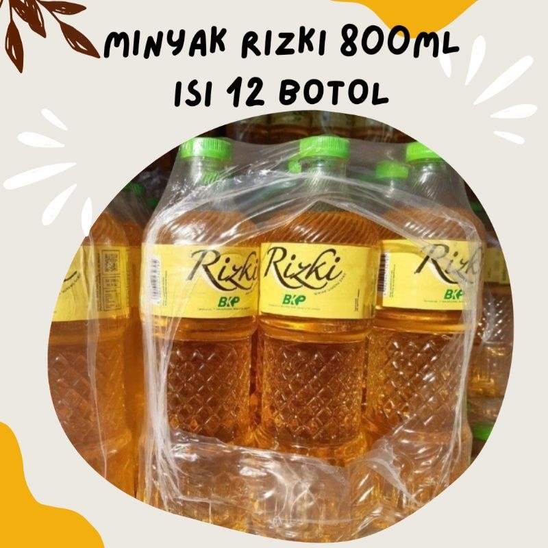 

minyak goreng rizki 800 ml 1 dus isi 12 botol