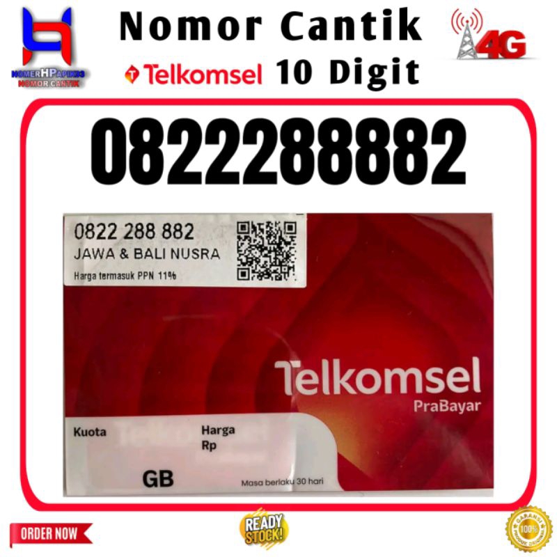 NOMOR CANTIK TELKOMSEL 10 DIGIT - KARTU PERDANA NOMOR CANTIK SIMPATI 10 DIGIT SUPER MINIMALIS 3 VARI