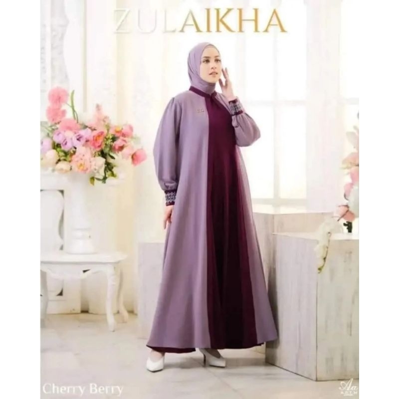 ZULAIKHA DRESS CHERRY BERRY BY ADEN