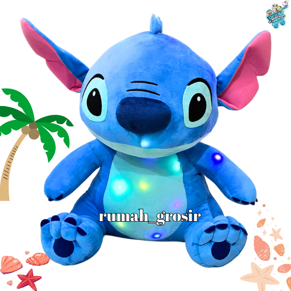 Boneka Stitch Besar Boneka Lilo and Stitch Jumbo LED Lampu