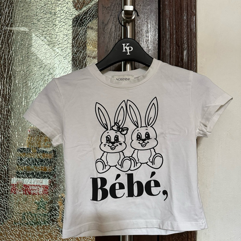 [READY] BEBE NOIRNINE PUTIH WHITE SHIRT PRELOVED