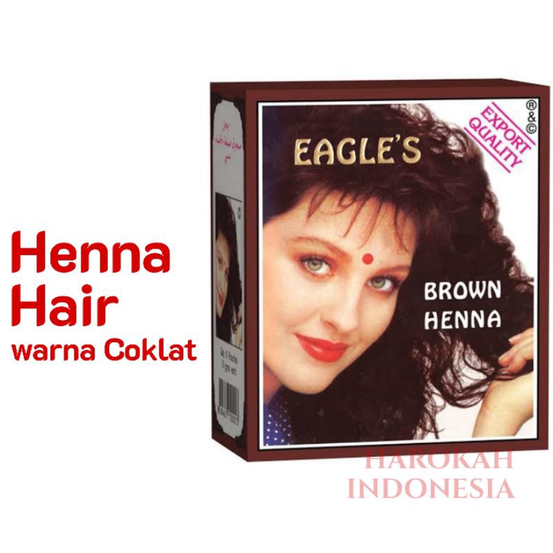 Henna Hair Pewarna Rambut Khas Arab Warna Coklat 10gr