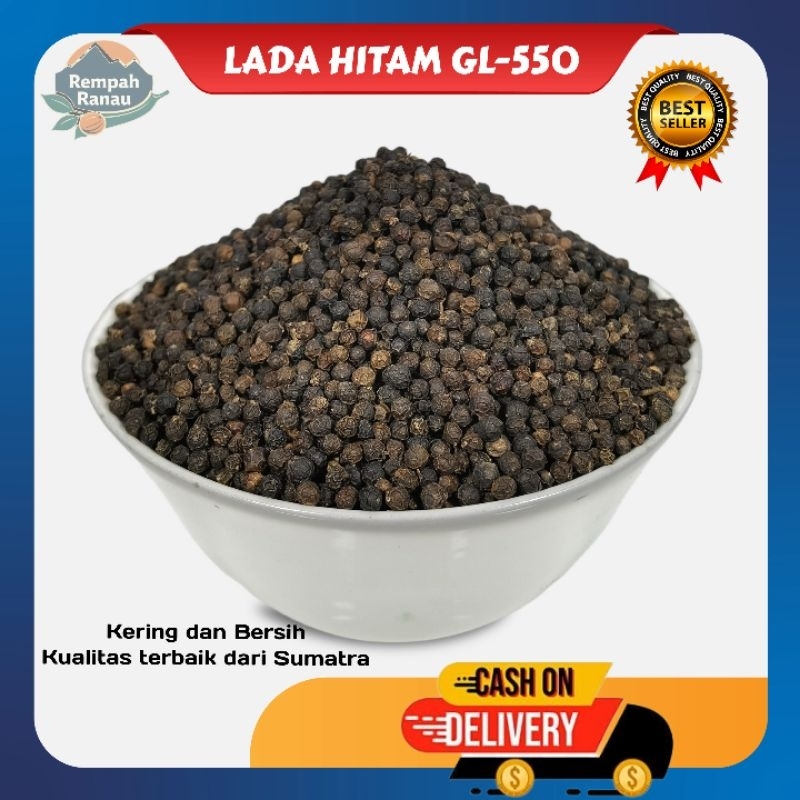 

Lada hitam 1kg | Lada sumatra ranau | Whole Black Pepper GL-550 Kering | Super biji pilihan