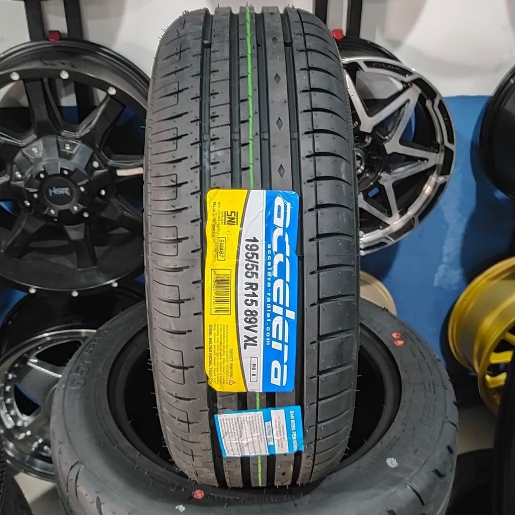 Ban mobil Ring 15 accelera PHI-R 195 55 r15 tubles radial tahun ban terbaru