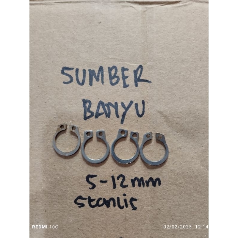 Snap ring pompa air shimizu ps 128 bit diameter 12mm