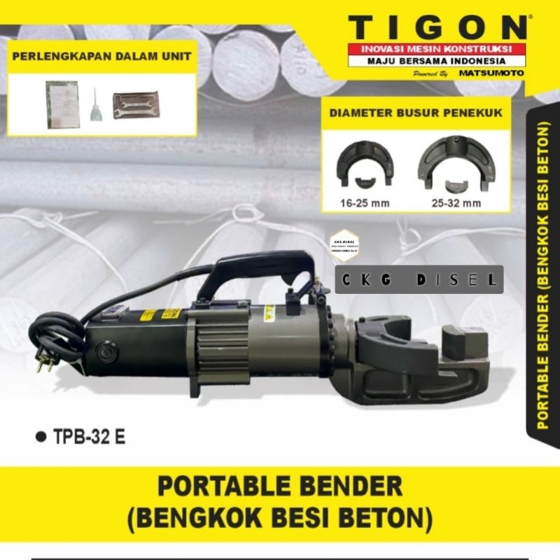 Portable Bender Bengkok Besi Tigon TPB-32 E