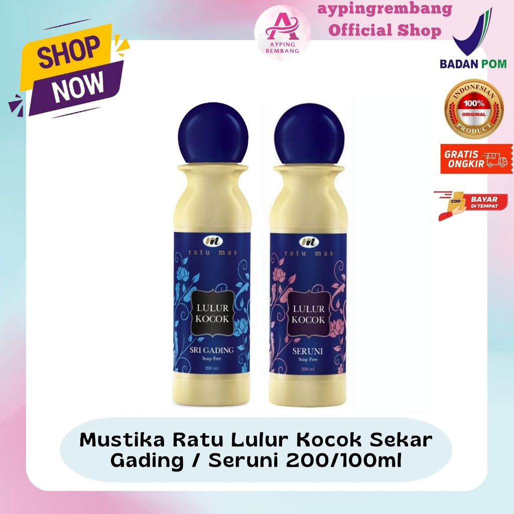 Mustika Ratu Lulur Kocok Sekar Gading / Seruni 200/100ml