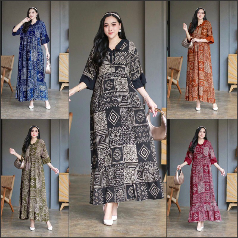 Daster fuji andin daster jumbo semata kaki motif kekinian Terbaru