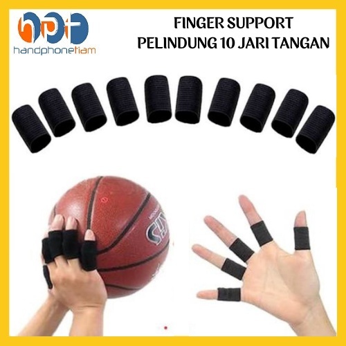 HPT  Finger Support Telaisi / Deker Pelindung 10 Jari Tangan engkel band basket volly ball protector