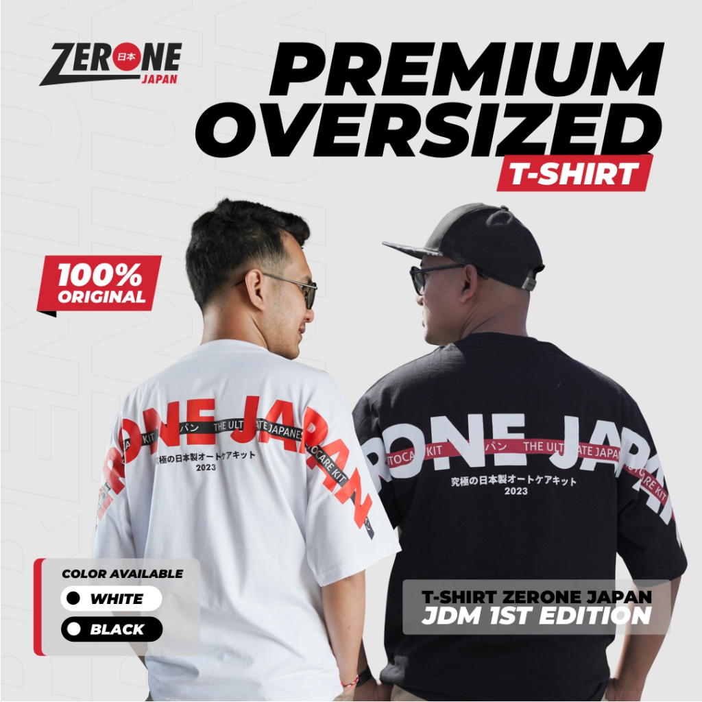 Zerone Japan T-shirt Pria Wanita Kaos Mobil JDM Style Cotton Combed Premium Adem Serap Keringat