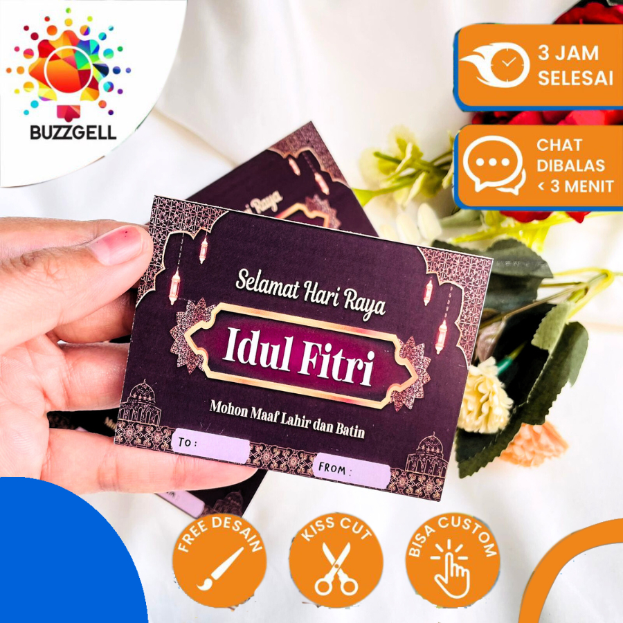 

Buzzgell Kartu Ucapan Idul Fitri Free Desain Custom Nama Card Hampers Lebaran Ied Eid