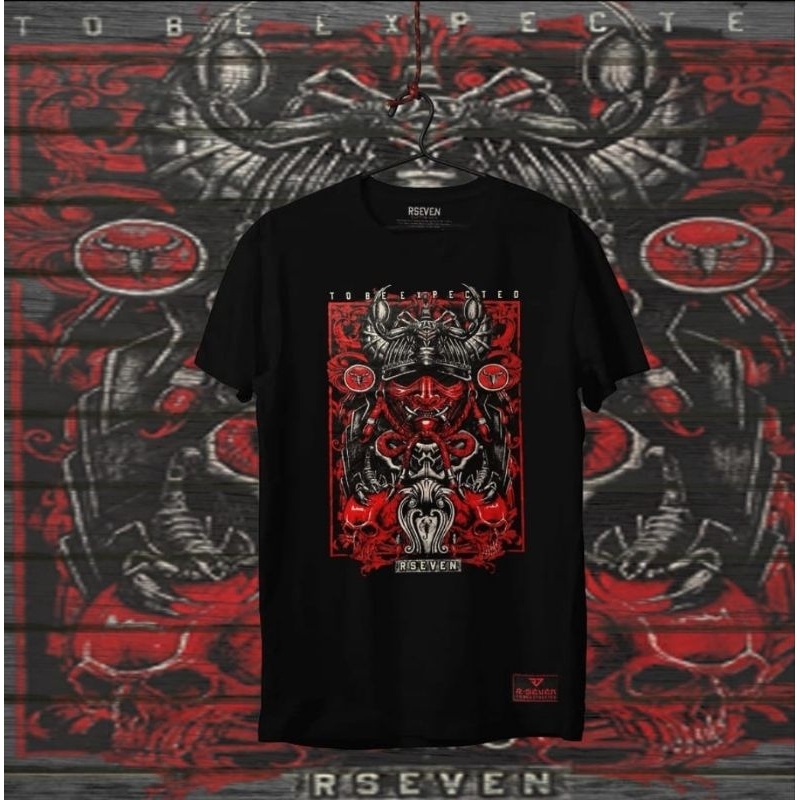 RSEVEN Kaos Hitam Topsy Ghosts Red