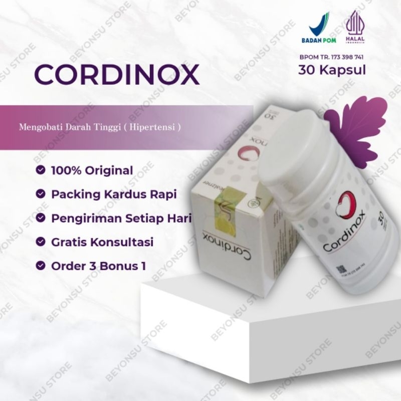 CORDINOX ORIGINAL 100% CORDINOX OBAT HIPERTENSI PENURUN DARAH TINGGI