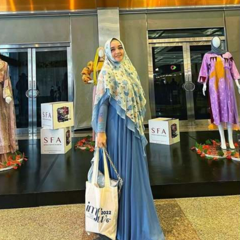 SISESA Khimar Daliya Peach Gamis Syari Hijab Si.Se.Sa