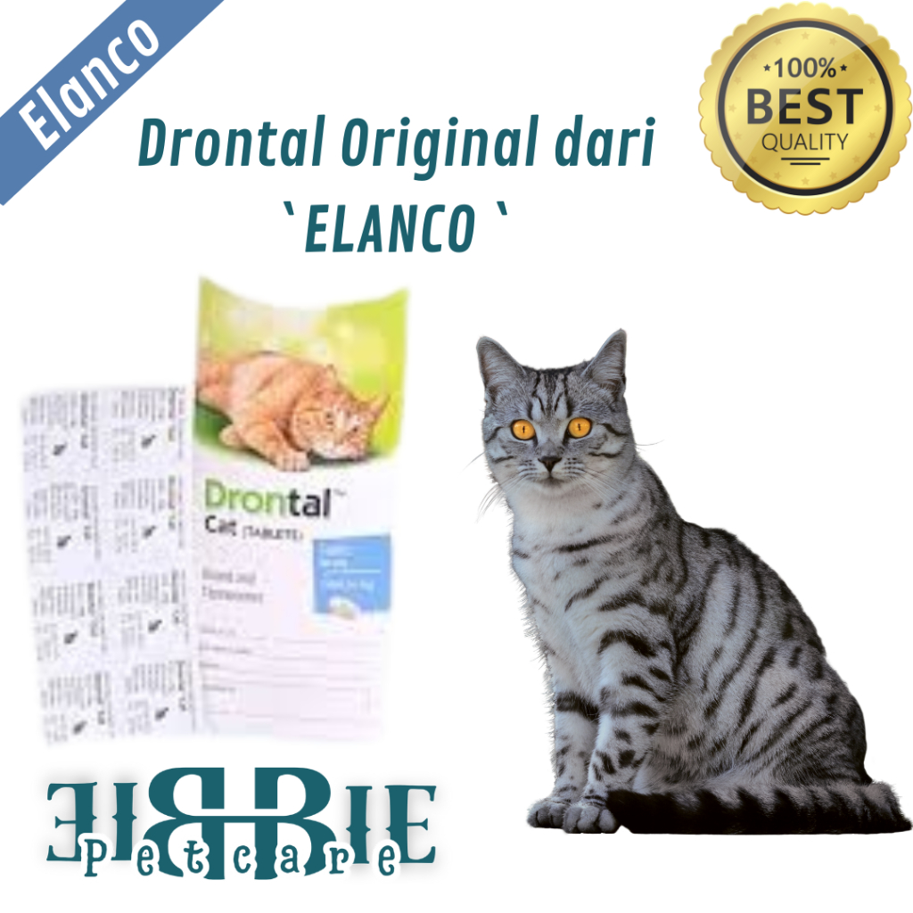 Elanco, Drontal Original ,obat cacing, obat cacing kucing,vitamin kucing, obat kucing