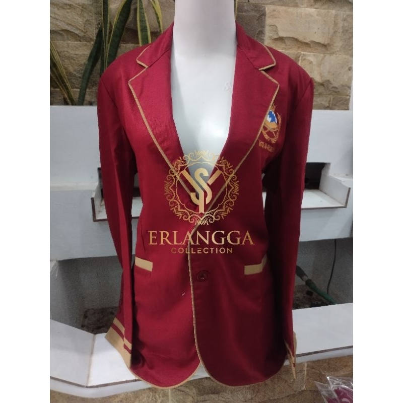 Almamater Custom Sekolah Jas Blazer Resmi
