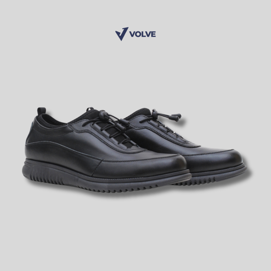VOLVE - [Pre Order] Sepatu Kasual Hitam Wave Leather Edition Black