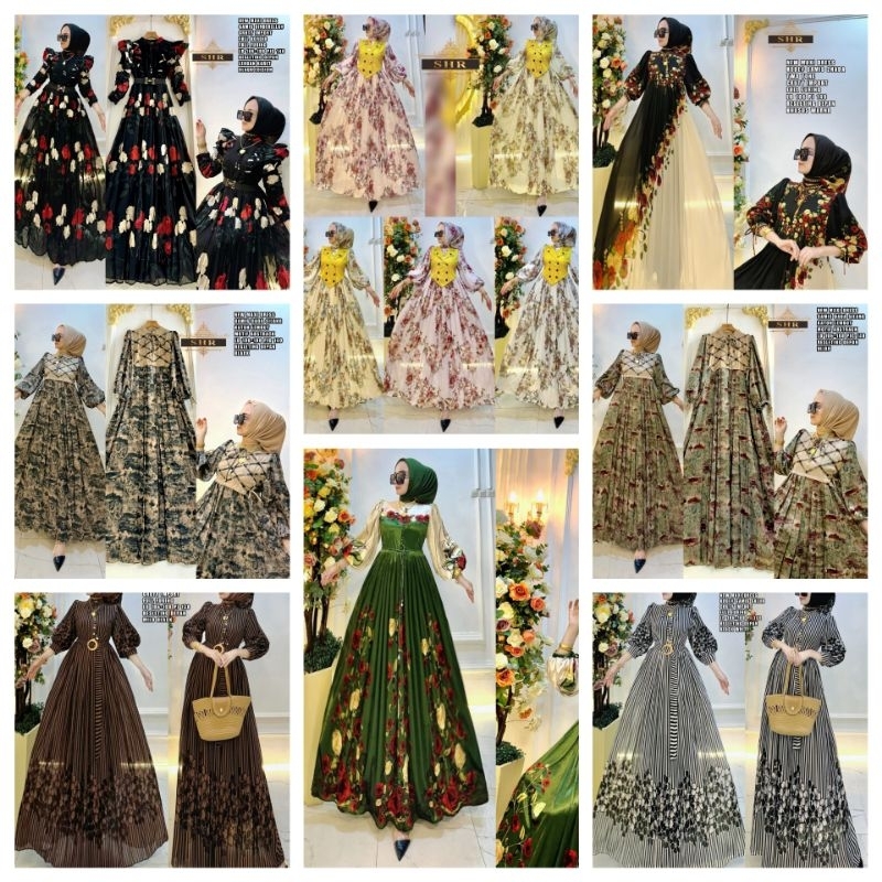 READYNEW ORY SHRGAMIS RAJUT BROKAT LANGSING+MAXYDRESS BLUDRU BORDIR MUTIARA(TIARA DRESS)MAXYDRESS SA