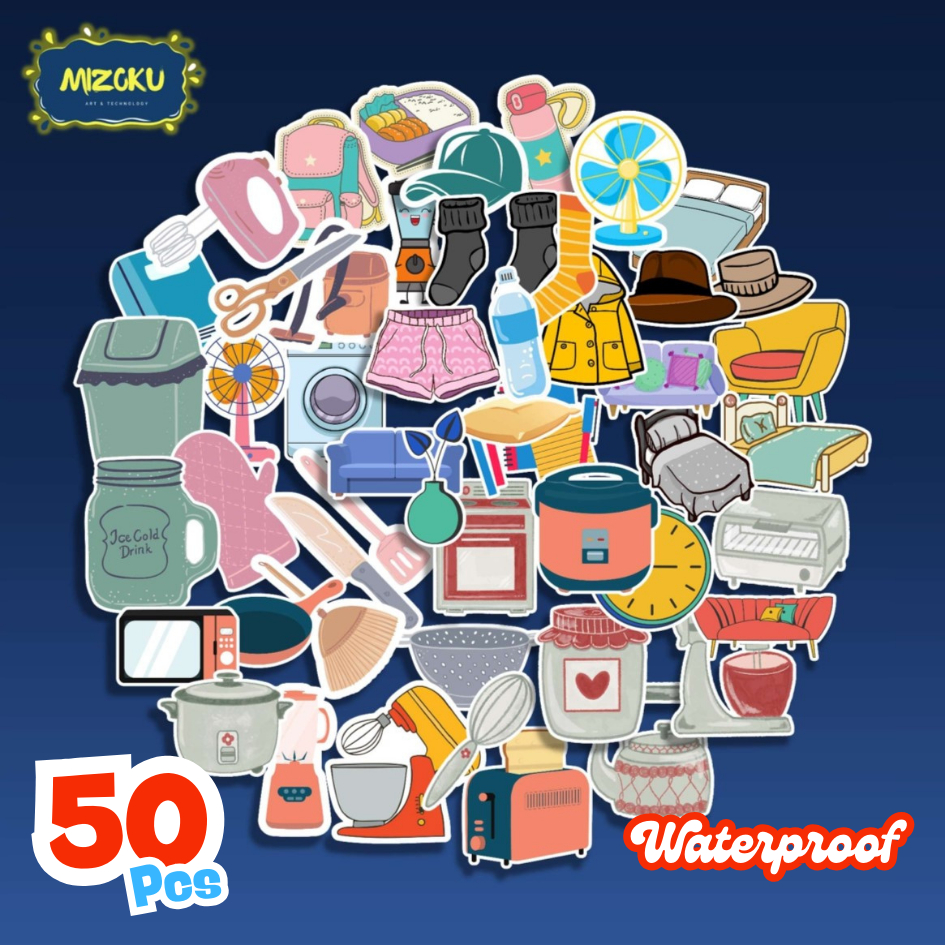

STICKER PACK ANTI AIR PERLENGKAPAN RUMAH HOME APPLIANCE UNTUK SCRAPBOOK | TUMBLER | HP | LAPTOP | KOPER | HELM | MOTOR | WATERPROOF