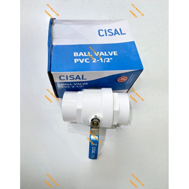 Stop Kran Ball Valve PVC / Gagang Stainless - 21/2 Inch CISAL / 2,5 inch