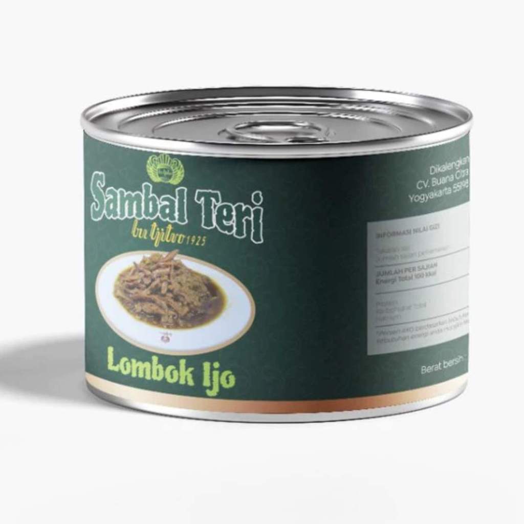 

Sambal Teri, Sambal Kalengan, Sambal Kaleng, Sambal Siap Makan, Sambal Teri Lombok Ijo