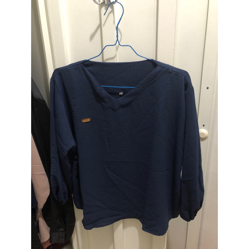 Blouse Crinkle Pendek (preloved)