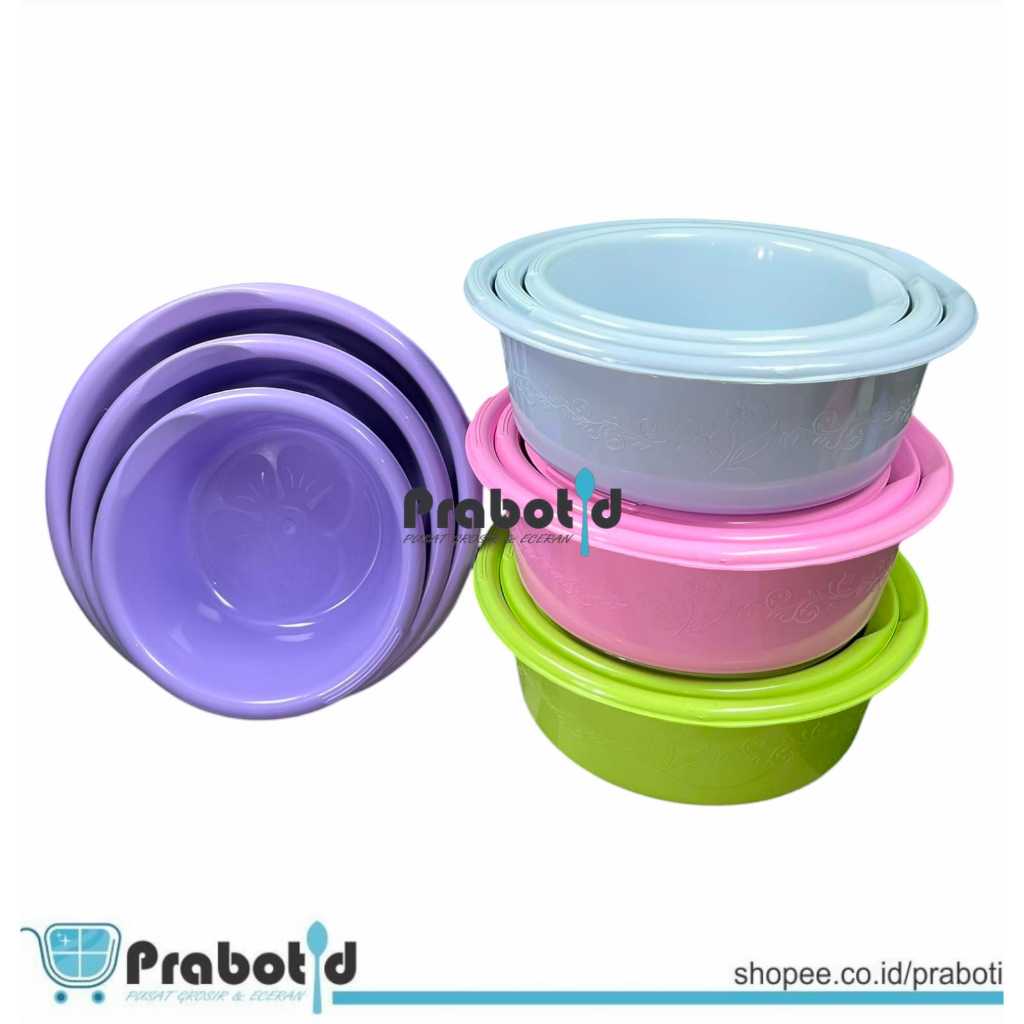 Baskom Kecil | Baskom Plastik | Baskom Aesthetic | Baskom Plastik Tebal | Baskom Plastik Set 3 PCS -