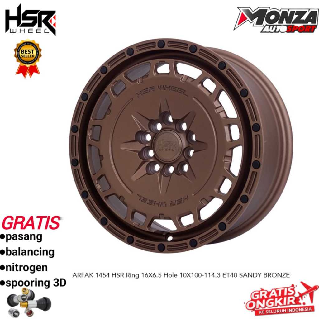 Velg mobil rally look Hsr Arfak R16 Sienta,Altis,Ertiga,Innova,Xpander,Terios,Corona dll