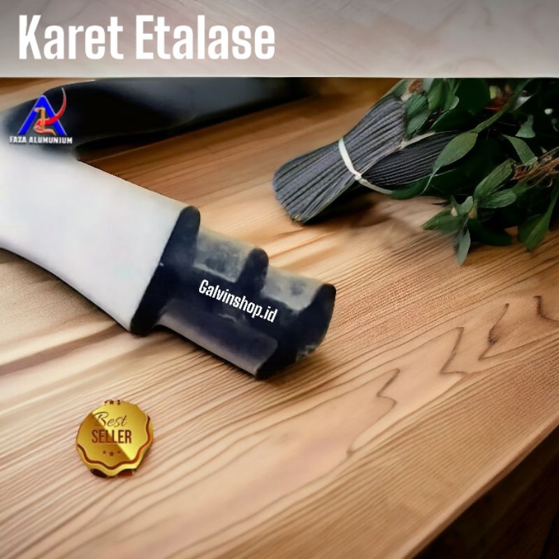karet etalase panjang 1 meter,karet kaca etalase
