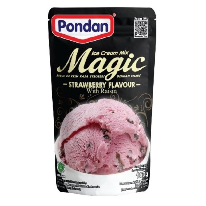 

bubuk ice cream pondan stroberi strawberry pouch 160